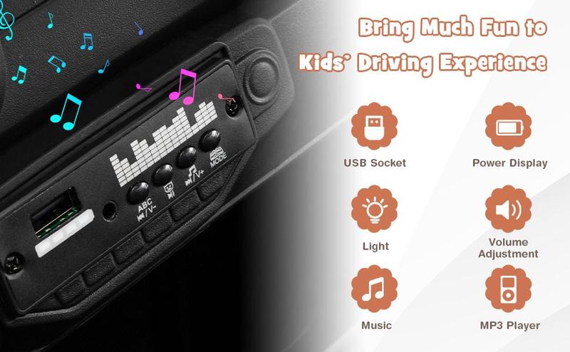 【On Sale】Costzon Ride on Car, 12V Battery Powered Truck Vehicle with Remote Control, Spring Suspension, Headlights, Music, Horn, MP3, USB & Aux Port,costst