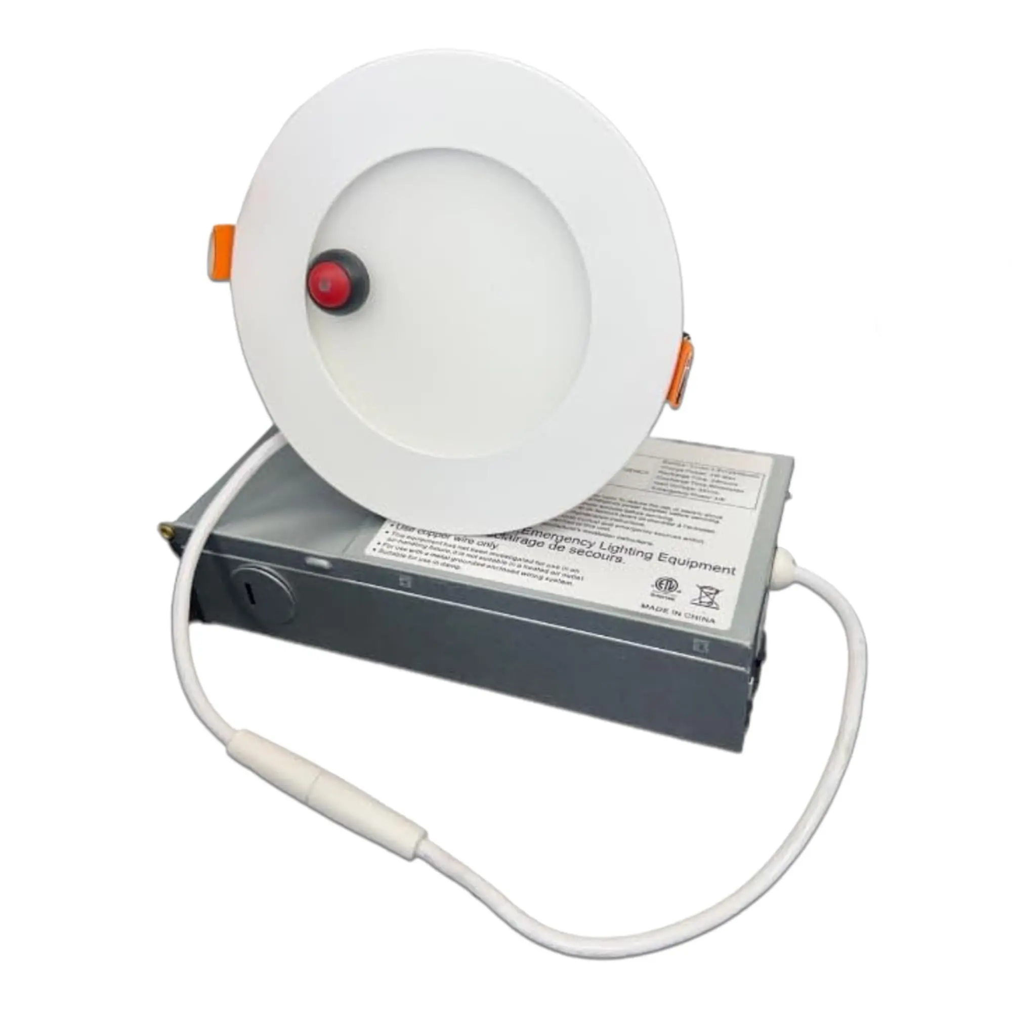 E2 LIGHTING 4"/6" Fire-Rated Downlight, 9W/12W, 5 CCT Tunable 2700K-5000K, Indoor Commercial Use, Recessed Emergency Light (Fire-Rated)