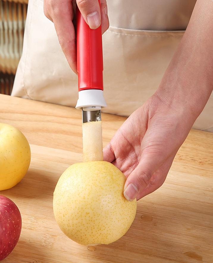 Kitchen Essential: 2-in-1 Stainless Steel Corer Peeler with Telescopic Grip | Works for Apples, Pears, Potatoes & More