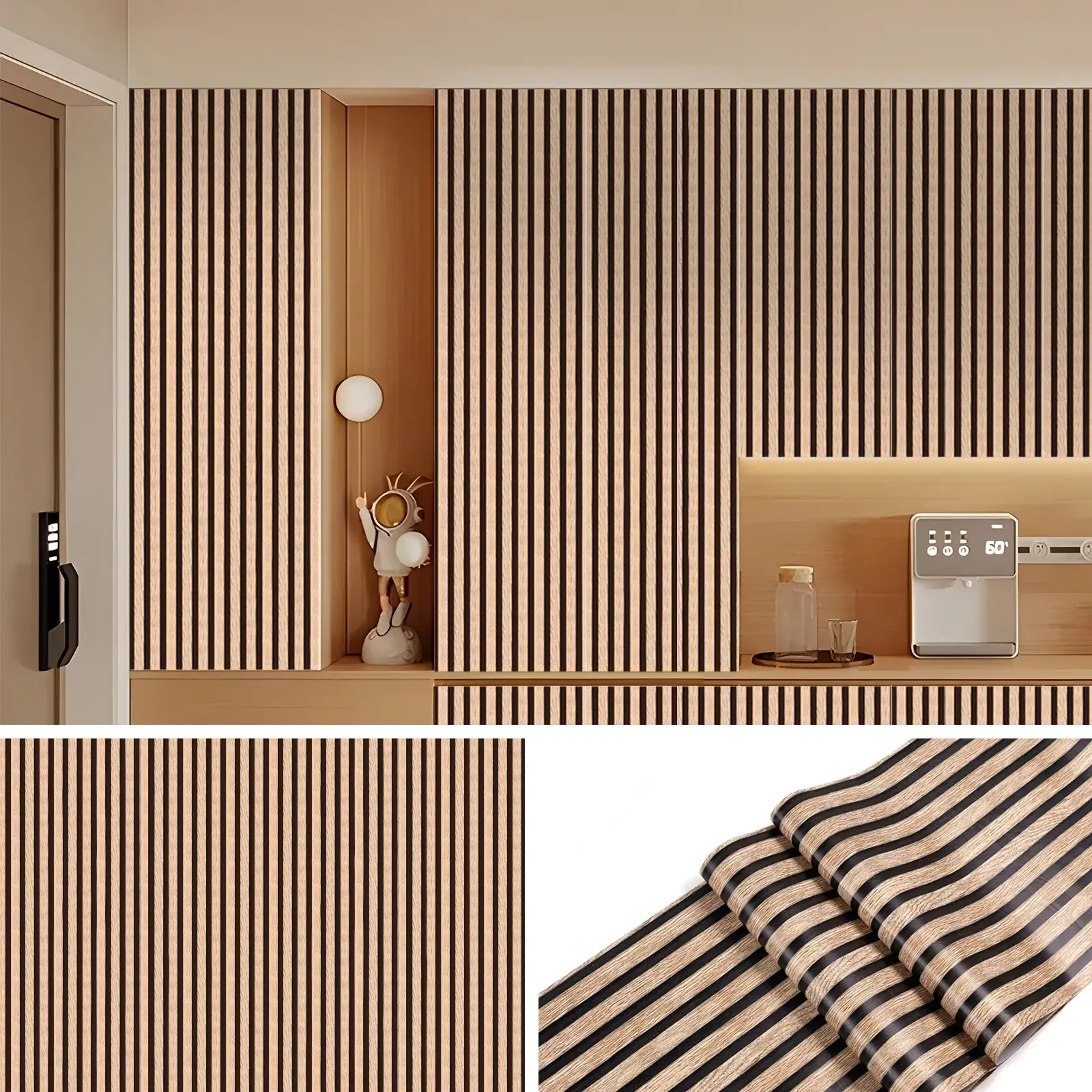 1 Roll Invisible Soft Peel Wallpaper - Waterproof, Renter-Friendly, Quick Renovation Option for Living Room, Bedroom