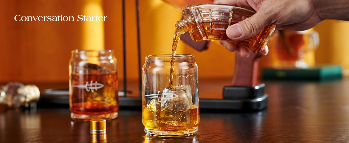 Father's Day Gifts for Men Dad, Kollea Whiskey Decanter Sets, Detachable Magazine & 2 Bullet Shot Bottles, Liquor Dispenser for Bar, Anniversary&Brithday Alcohol Utensils Present for Brother