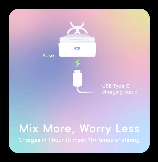 VOLTRX Electric Protein Shaker Bottle - Smart Blender Bottle, Leak-Proof Design, USB Rechargeable Mixer Cup for Shakes and Meal Replacements, BPA-Free Tritan, 24oz