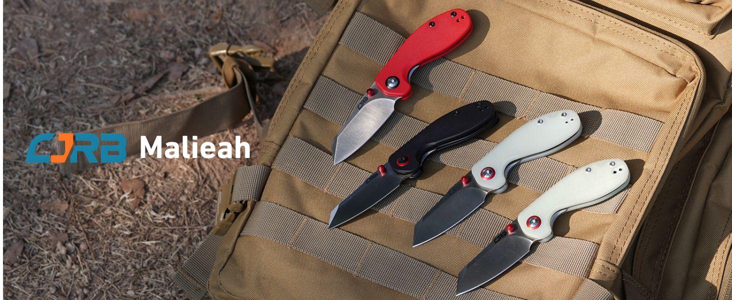CJRB Maileah Pocket Knife with 2.39” AR-RPM9 Steel, G10 Handle, Ideal for Outdoor Tool Knife, FathersDayGift, Survival Tools, and Self-Defense for Women