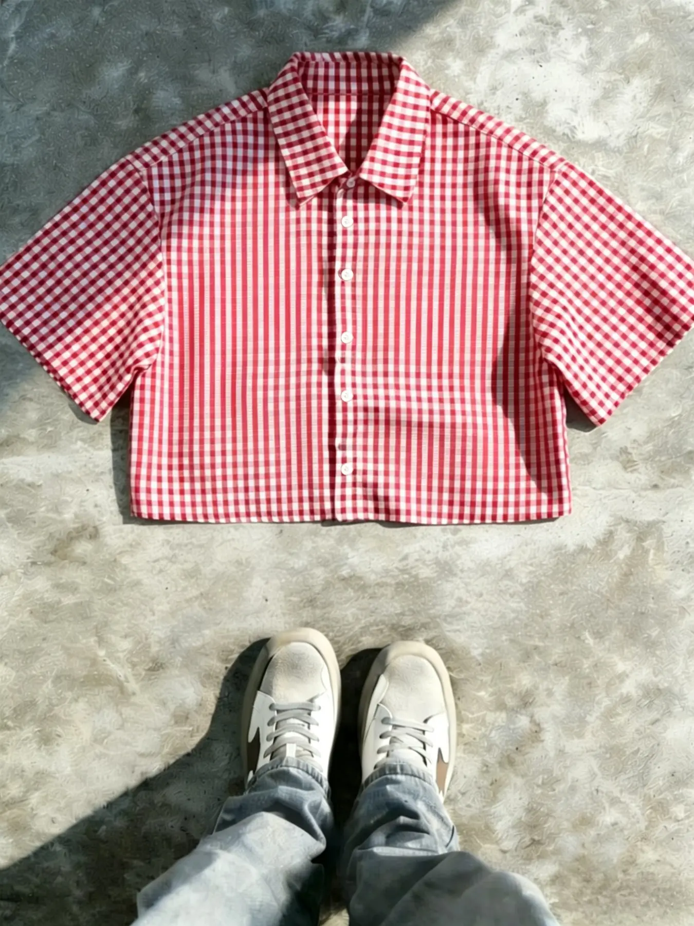 Unisex Short Sleeve Plaid Shirt, Casual Fashion Top, Comfortable Fit, Perfect for Daily Wear, Men's and Women's Clothing
