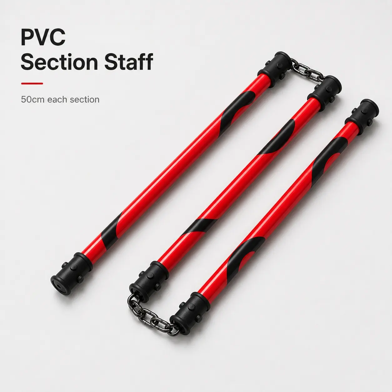 19inch 50cm PVC Toji Red Staff Soft Safe Action Figure Anime Cosplay Prop Accessories Maki Ninja Real Full Size Japanese Original Samurai Toy Gift