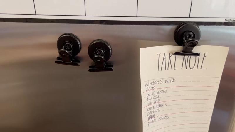 10pack Fridge Magnets Refrigerator Magnets Magnetic Clips Heavy Duty Detailed List Display Paper Fasteners on Home& Office& Teaching (Black, 10)