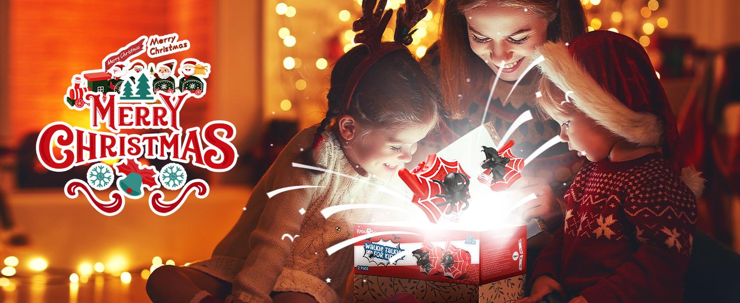 Fygurso Dinosaur Walkie Talkies for Kids, 3280 Ft 3 Channel Two-Way Walkie Talkies Dinosaur & Spider 2 Pack Audio Spy Device Multicolor