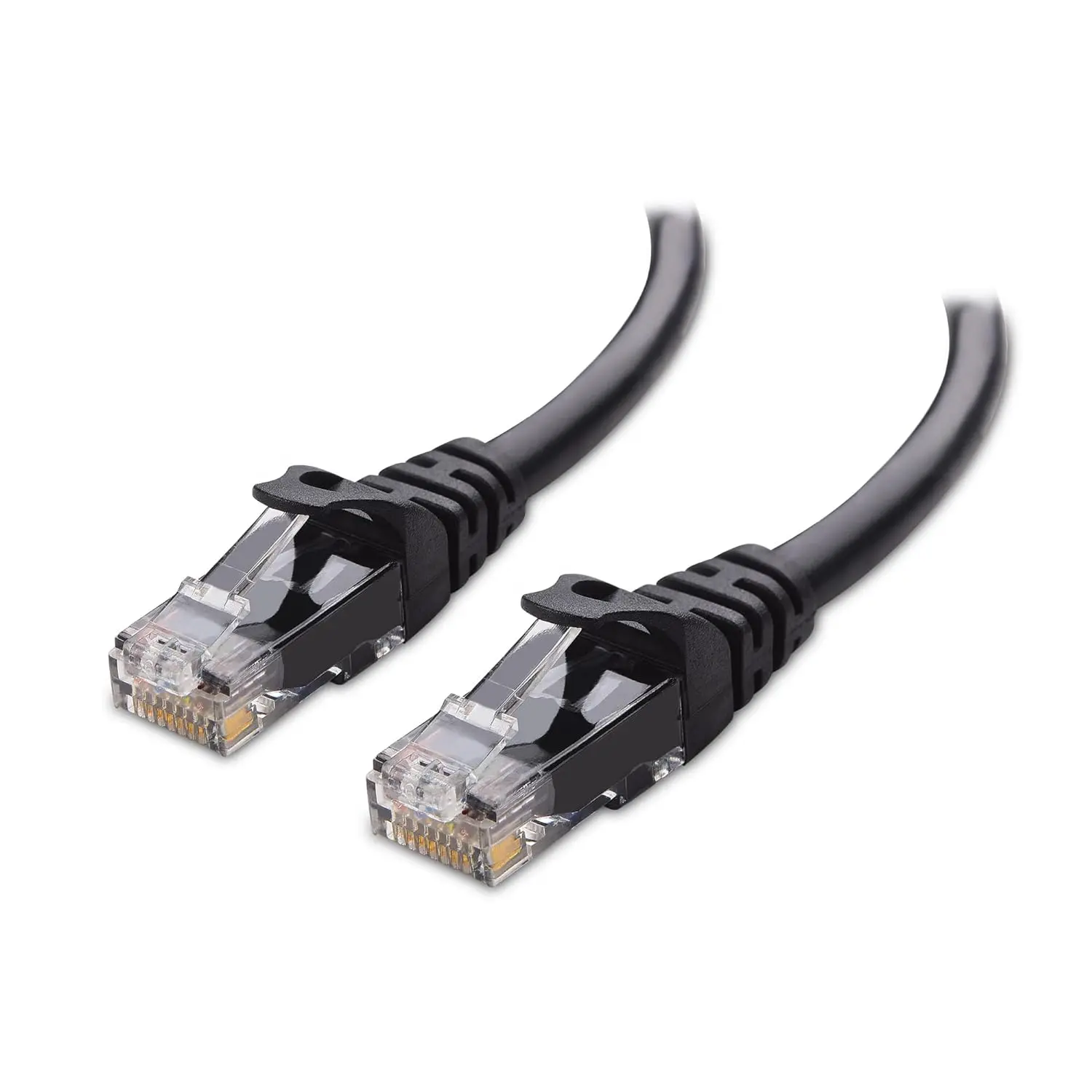 Cable Matters 10Gbps Snagless Cat 6 Ethernet Cable, 25ft, Black | 24 AWG Bare Copper, Gold-Plated RJ45, PoE++, 550MHz Bandwidth, Cat6 Cable, Ethernet Cord