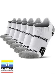 5 pairs of unisex sports socks suitable for outdoor travel, cycling, hiking, climbing, basketball, badminton, baseball, and running; moisture-wicking, breathable, comfortable fit, casual sporty design; comfortable and versatile, ideal for all seasons.