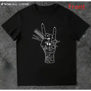 Durable Cotton Hair Hustler Tee – Rock On Barber Hairstylist Shirt