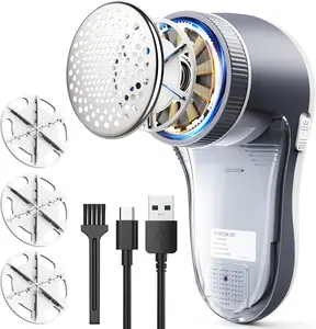 Fabric Shaver, Sweater Shavers to Remove Pilling, Lint Shaver with 6-Leaf Blades, Electric Lint Remover for Clothes, Couch, Furniture, Fuzz, Lint Ball, Pillings, USB Rechargeable