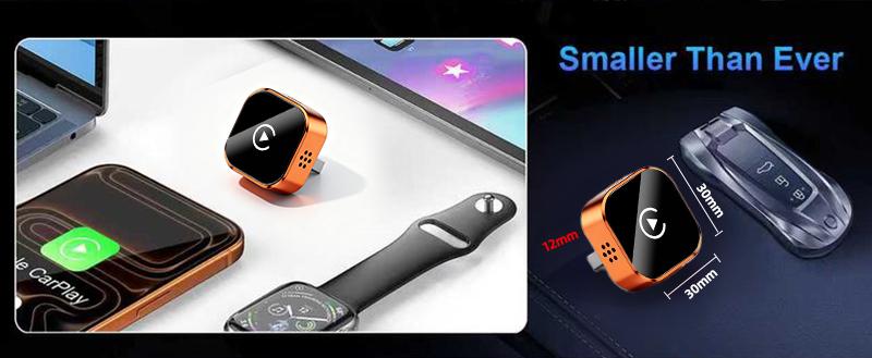 【YURNLV】2026 New Wireless CarPlay Adapter - Fast No-Delay Connection | For iPhone & Android, Hands-Free Calling Supported