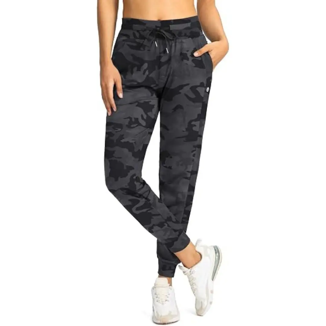 G Gradual Women's High-Waisted Activewear Joggers - Stretch Tapered Lightweight Sweatpants with 4 Zipper Pockets for Workout, Casual Walking
