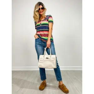 Serape Print Open Front Short Sleeve Top