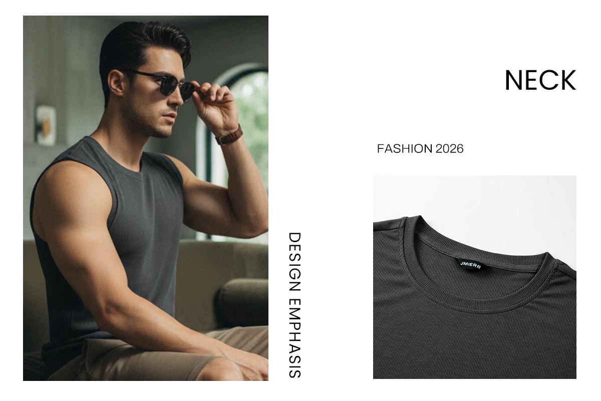 JMIERR Men's Ribbed Tank Tops Knit Sleeveless Workout T Shirt Muscle Gym Fitness Tee JMIERR Men's Ribbed Tank Tops Knit Sleeveless Workout T Shirt Muscle Gym Fitness Tee