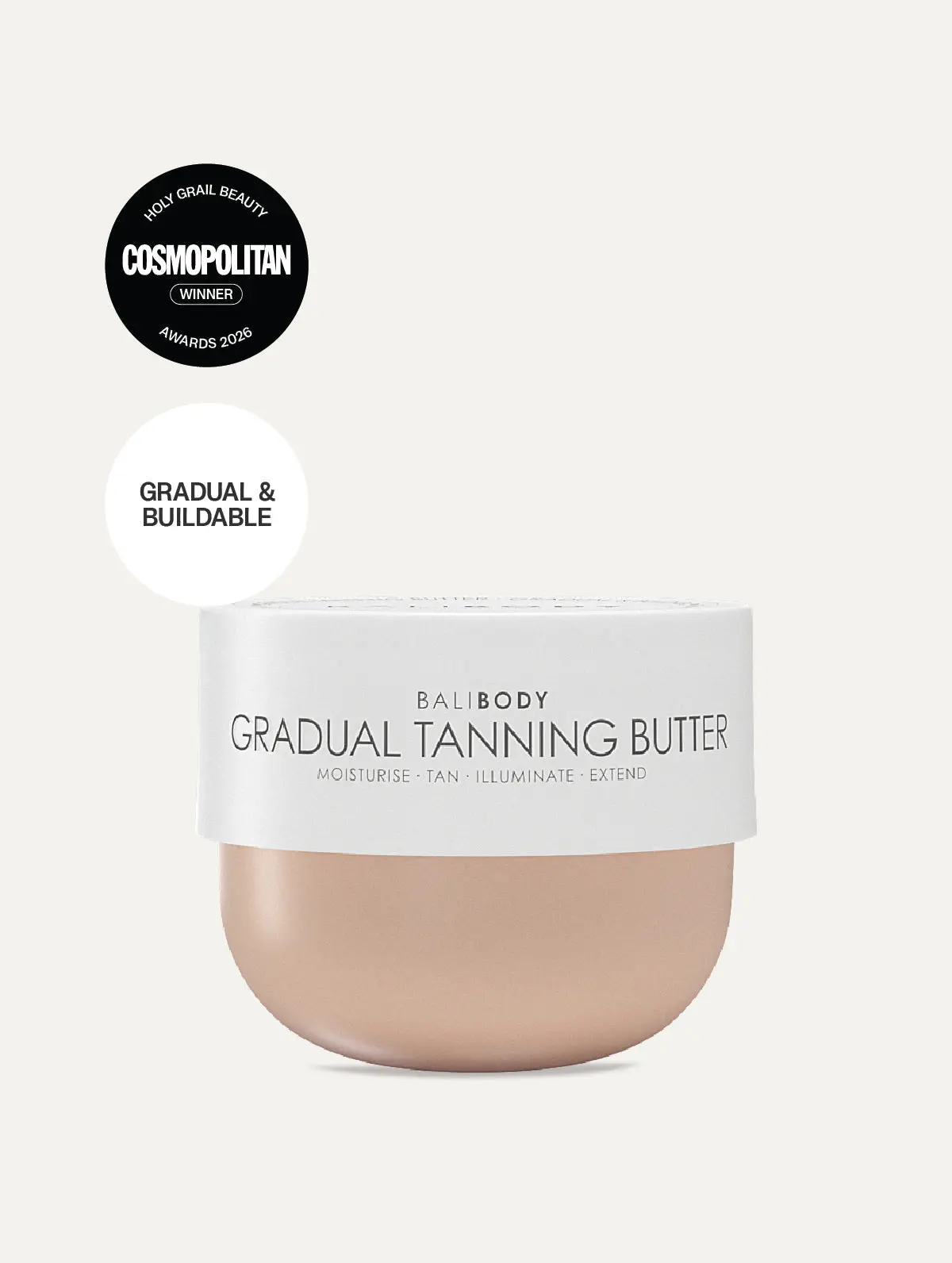Bali Body | Gradual Tanning Butter - Gradual Self Tanner & Tanning Lotion for Face & Body, Hydrating Daily Moisturizer, Streak-Free Buildable Tan for All Skin Types Including Sensitive Skin, Vegan & Cruelty-Free