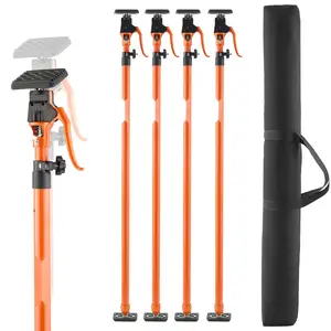 Cabinet Jack Support Pole Set, 4-Pack, Telescopic Steel Quick Support Rods, Adjustable From 49.2 To 114.6 Inches, Heavy-Duty Third-Hand System, Lifts Cabinets, Drywall, And Cargo Loads Up To 198 Lbs