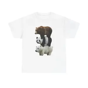 We Bears Realistic Cotton Animal T Shirt for Casual Wear
