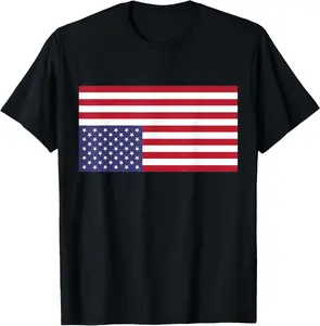 Upside Down American Flag US in Distress Tshirt T-Shirt Pure Cotton Graphic Tees Menswear Top: Gifts for Men & Women