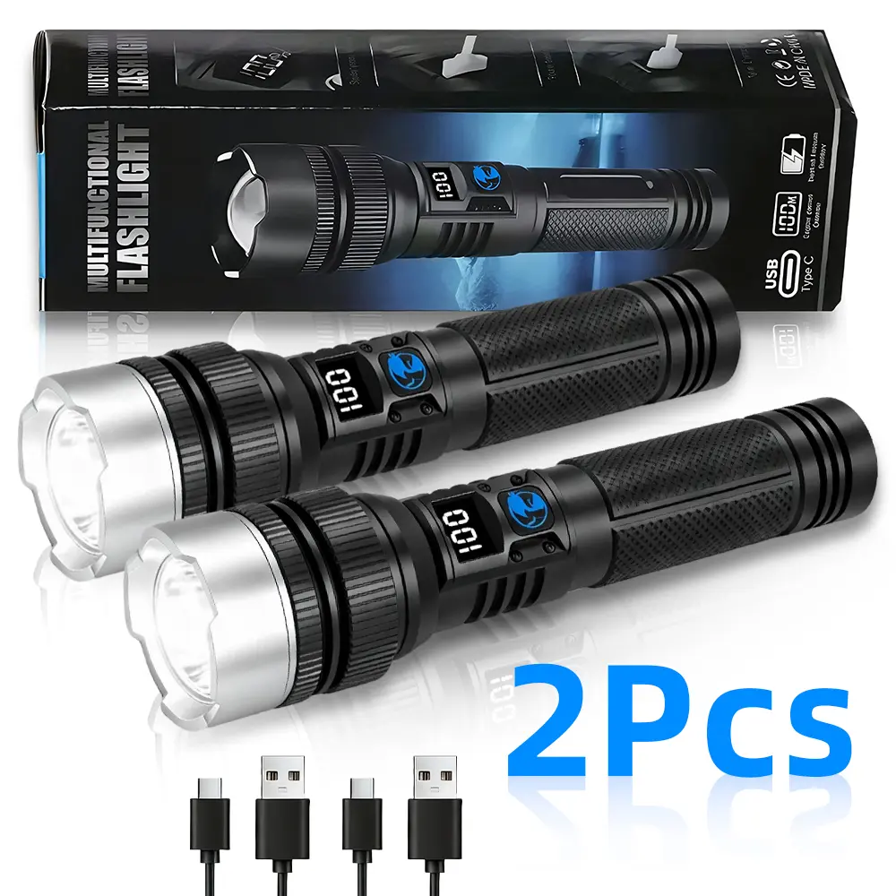 1 x 2200lm led rechargeable flashlight torch with charger black Zartek Tactical ZA-817 Made from durable aluminum Hot Selling High Quality 2200lm