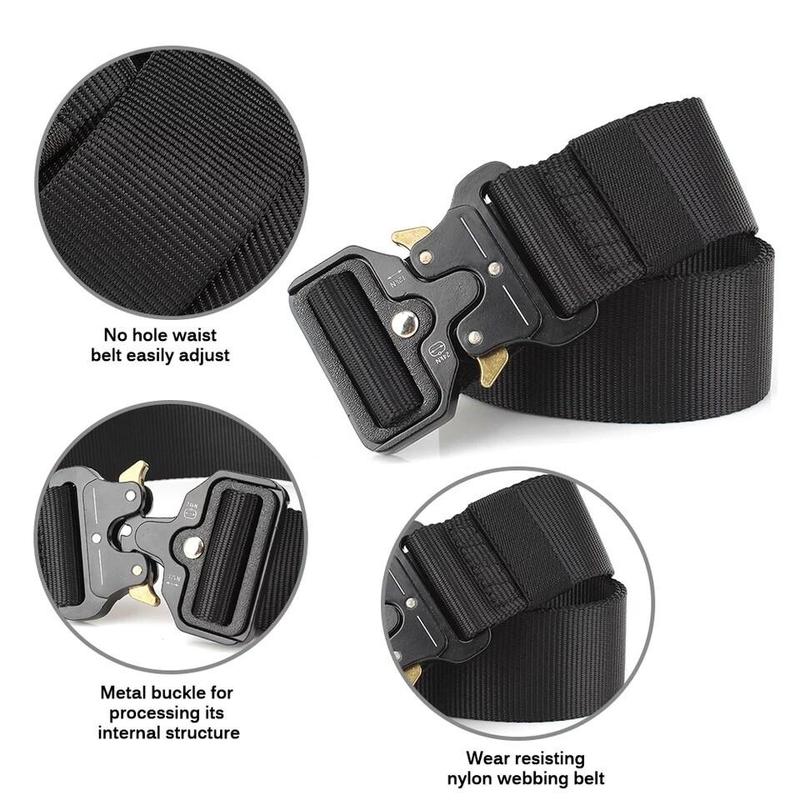 MEN Casual Military Tactical Army Adjustable Quick Release Belts Pants Waistband