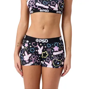 PSD Womens Playboy Cosmic Bunny Boy Short Underwear - Comfortable, Breathable, Ultra-light Fabric