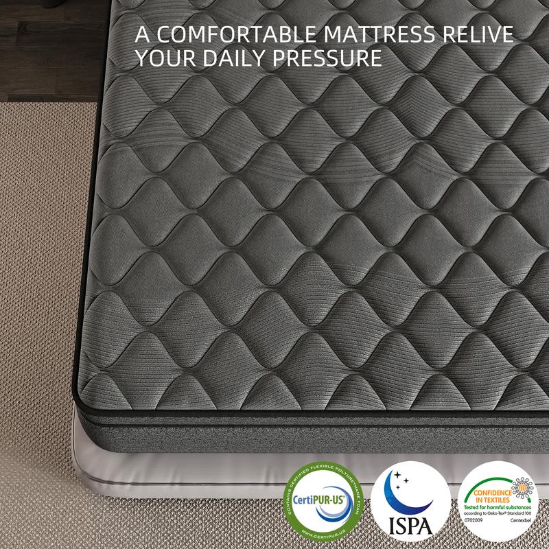 mattress Comfortable Sleep Solution 10"/12"/14" Hybrid Mattress with Gel Memory Foam & Individually Wrapped Coils for Medium Firmness Cool Sleep Support Fits Twin Full Queen King Sizes