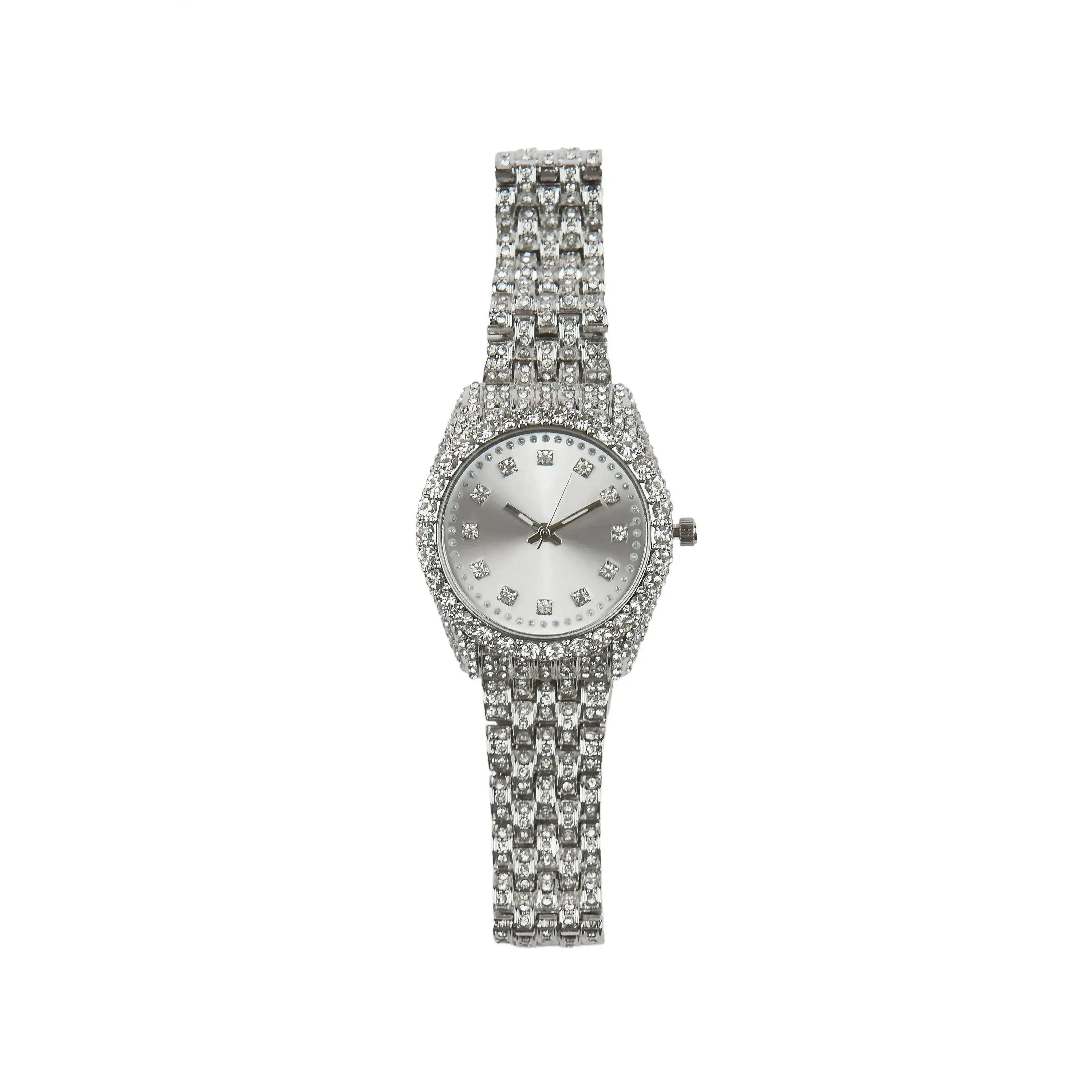 Ishani Silver Crystal Watch