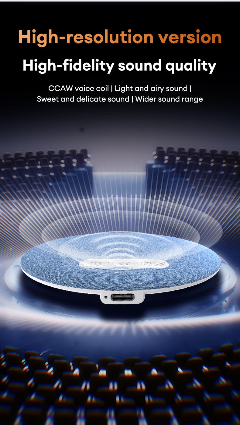 HYUNDAI S1 Ultra-Thin Bluetooth Pillow Speaker With Bible Prayer Function, Bluetooth 6.0, 3D White Noise, Soft Immersive Sound Field, Headphone-Free Sleep Speaker for Bedtime Music & Audiobooks, Compatible with Android & iOS