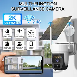 BEENOCAM Wireless Solar-Powered Camera Single-Lens WiFi Pan-Tilt Camera Outdoor Video Surveillance Camera with Built-in Battery Safety Connection