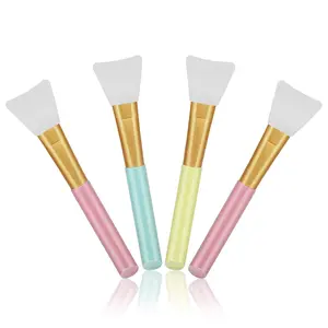 4pcs Silicone Face Mask Applicators, Flexible Facial Mud Masks Applicator, Hairless Moisturizers Tools, Soft Facial Brushes for Mud, Clay, Charcoal