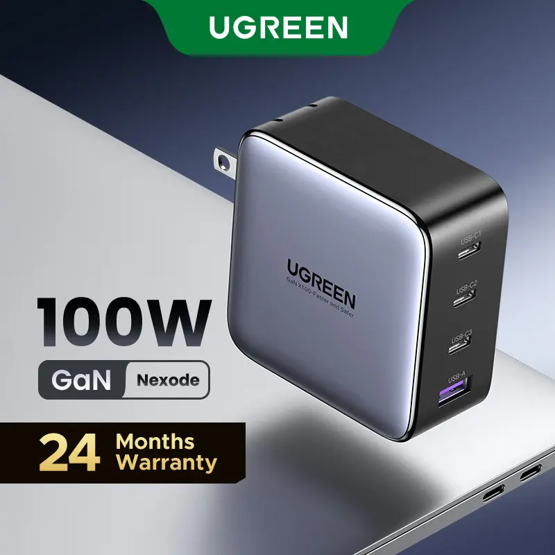UGREEN 100W/140W/200W Nexode USB C Super Charger. 4-Port GaN Foldable Wall Adapter. Perfect for MacBook Pro/Air, iPad Pro, iPhone 17/16/15 Pro. Fast Charging Charger,September Restock,DealsForYouDays