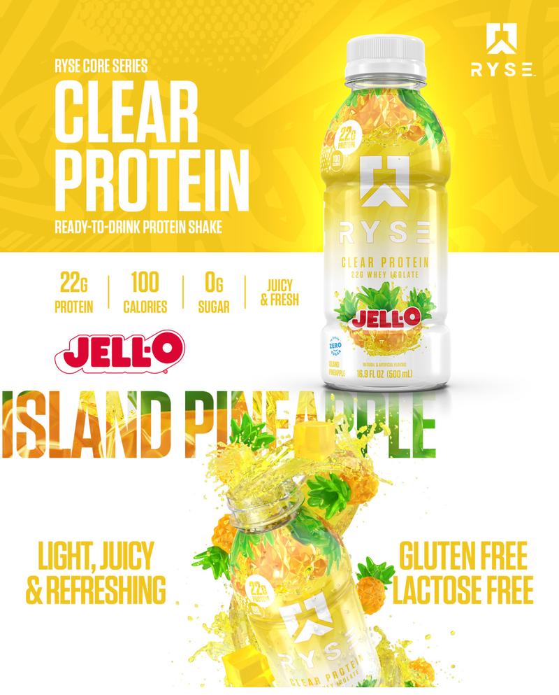 RYSE Clear Protein Shake - Pack of 12 - Whey Isolate 22g Protein, 100 Calories, Sugar-Free, Refreshing Ready-To-Drink Beverage - 16.9 fl oz RYSE Clear Protein Shake - Pack of 12 - Whey Isolate 22g Protein, 100 Calories, Sugar-Free, Refreshing Ready-To-Drink Beverage - 16.9 fl oz