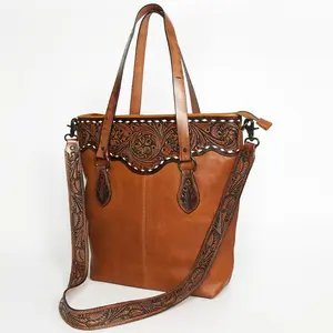 Ameran Darling Women's Crossbody Bag Western Hand Tooled Genuine Leather Handbag and Ladies Purse
