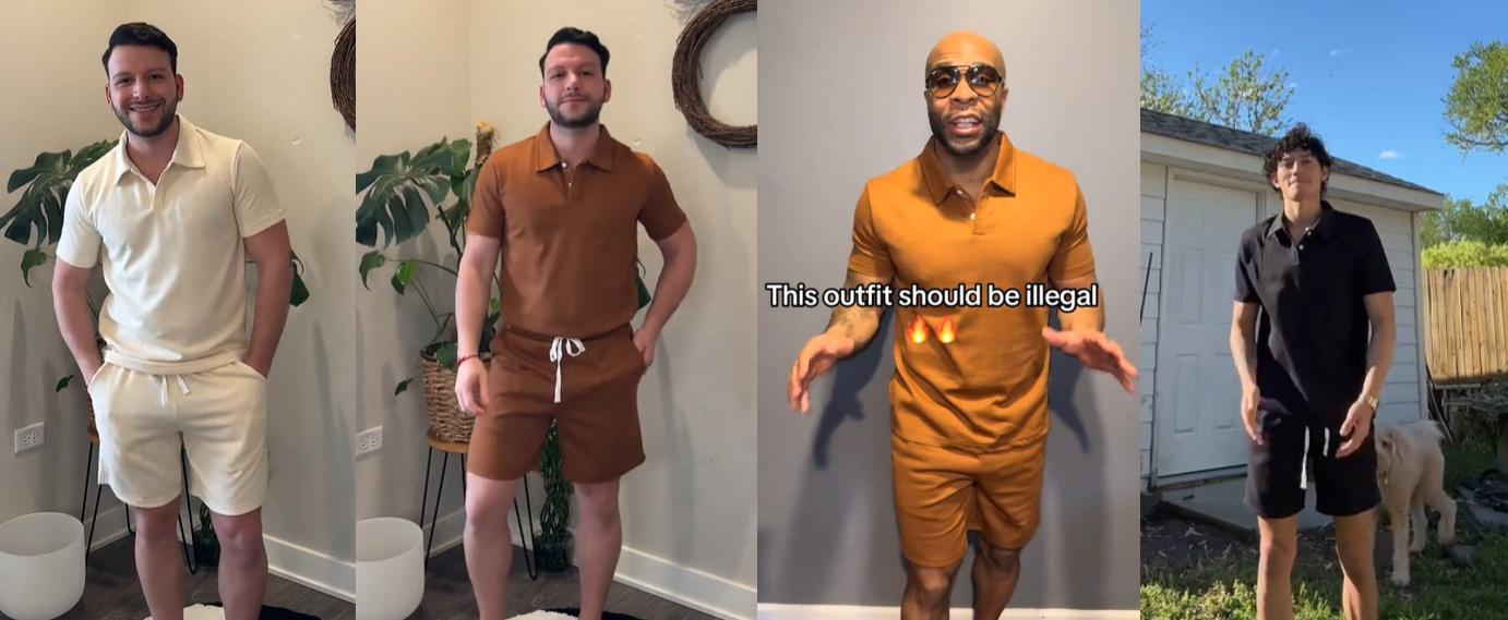 ELENCOCO  Summer Clearance Men's Summer Short Sleeve Shorts Athletic Casual Suit for Versatile Activities Outdoorfun, Men's 2 Piece Set,Summer Clothing Set,Tiktok shop deals,Gifts for him,Valentines day outfit SpringStatements