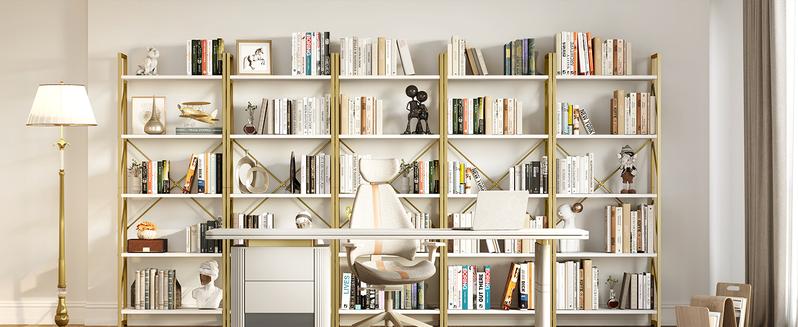 Yitahome Storage Shelf - 5 and 6 Tiers Open Bookshelf for Home Office, Living Room, Bedroom, Study Room, Open Display Storage Rack Shelves for Kitchen, Holder Organizer for Books and Movies