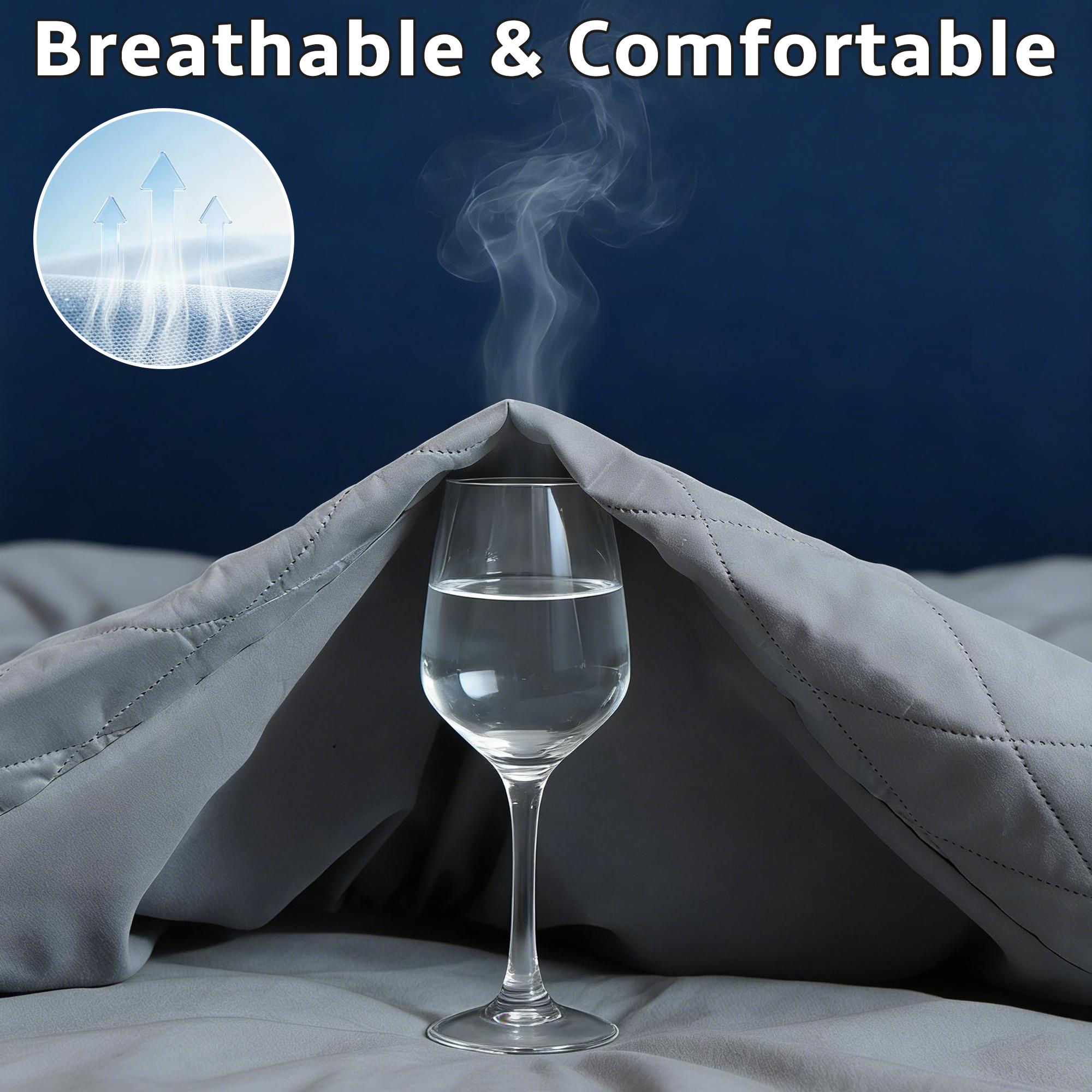 Raybee Waterproof Mattress Protector Queen Size, Washable & Durable Mattress Cover, 6-16'' Deep Pocket Mattress Pad , Fitted Sheet For Bedroom, Guest Room, Collage Dorm,Hotel,Dust Proof