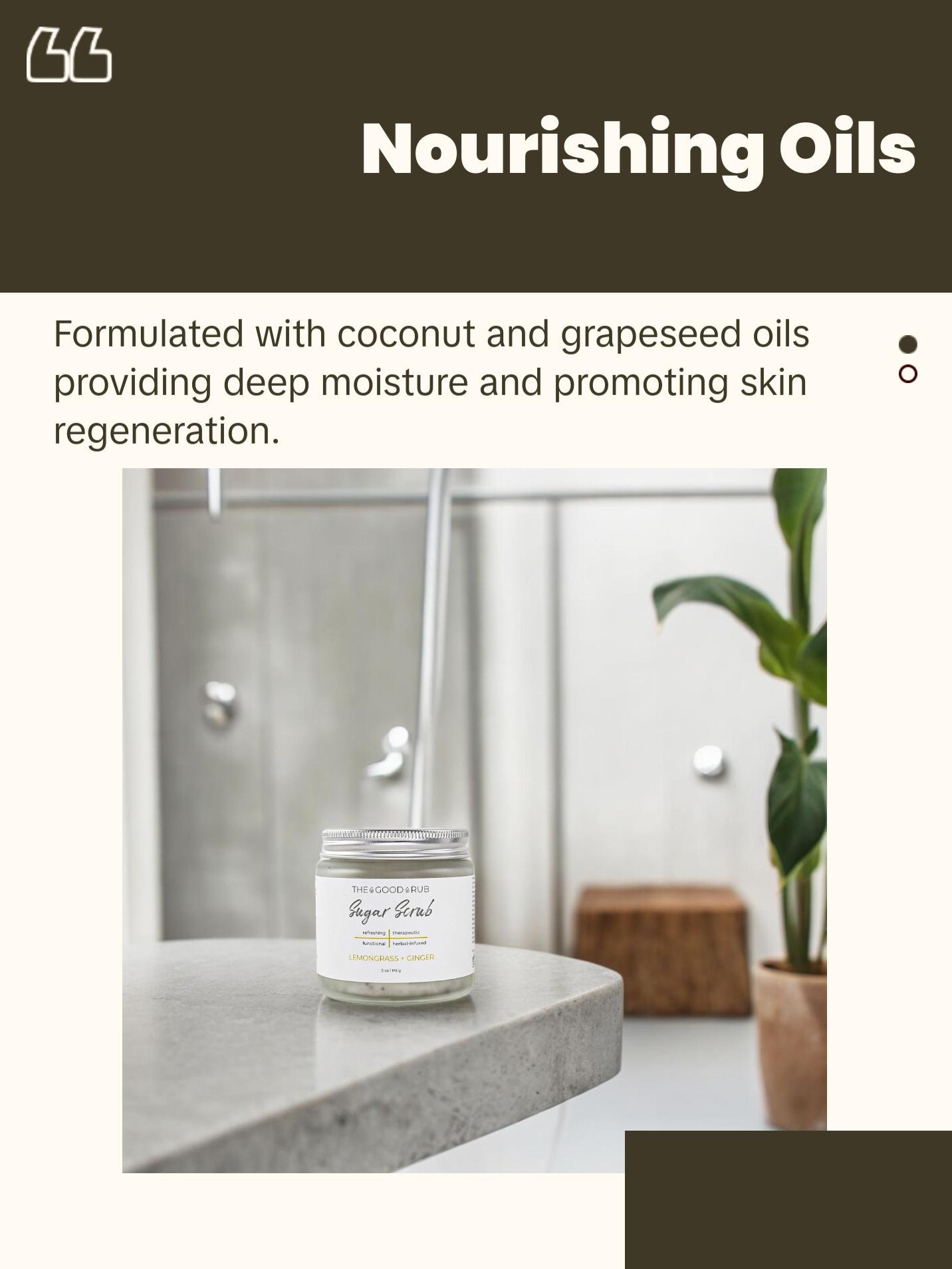 Lemongrass + Ginger Sugar Scrub - Pain and Circulation Support