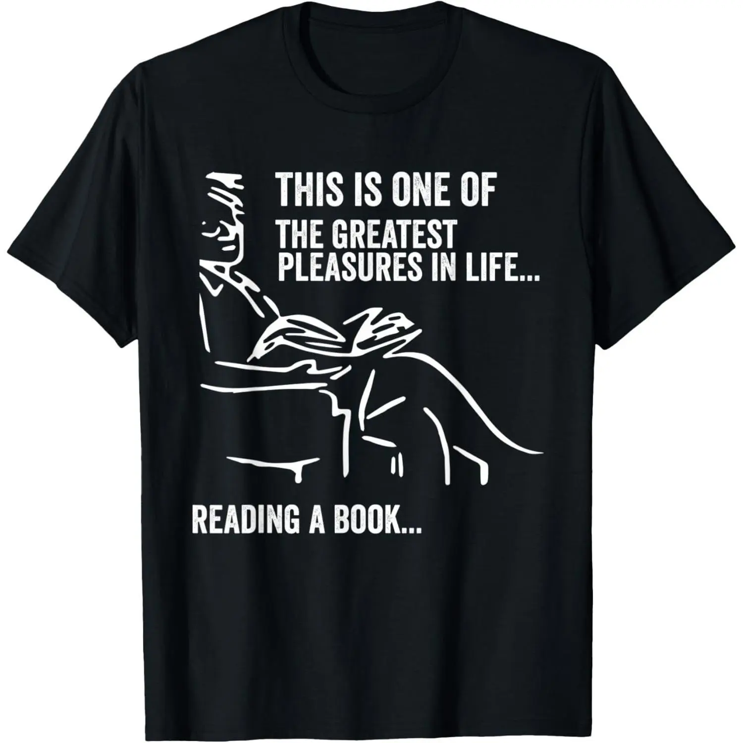 Men's Short-Sleeve Round Neck Casual Cotton Fabric Top - Soft, Loose-Fit Menswear T-Shirt for Book Nerds with Adult Joke Humor Design, Suitable for Sports, Streetwear