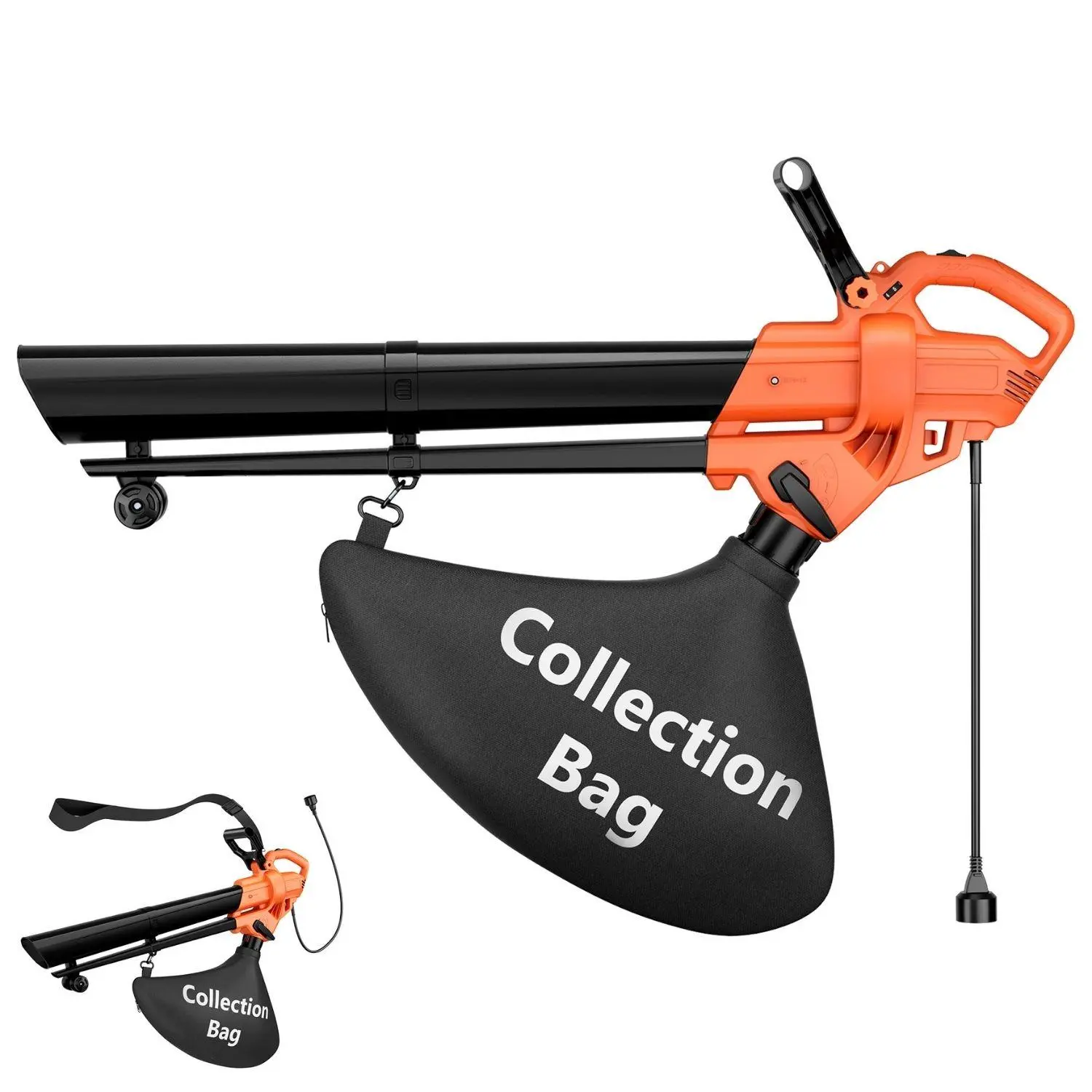 Powerful 3-in-1 Leaf Blower Vacuum Mulcher – Metal Impeller for Efficient Yard Debris Removal, Garden Cleanup