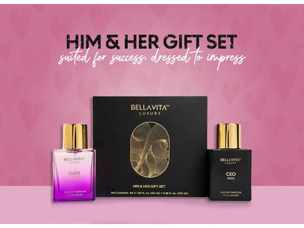 Bellavita Luxury CEO Man & Date Women Gift Set | Classic Perfume Duo 50ml Each | Power & Romance Combo | Couple Gift | Vegan & Cruelty-Free
