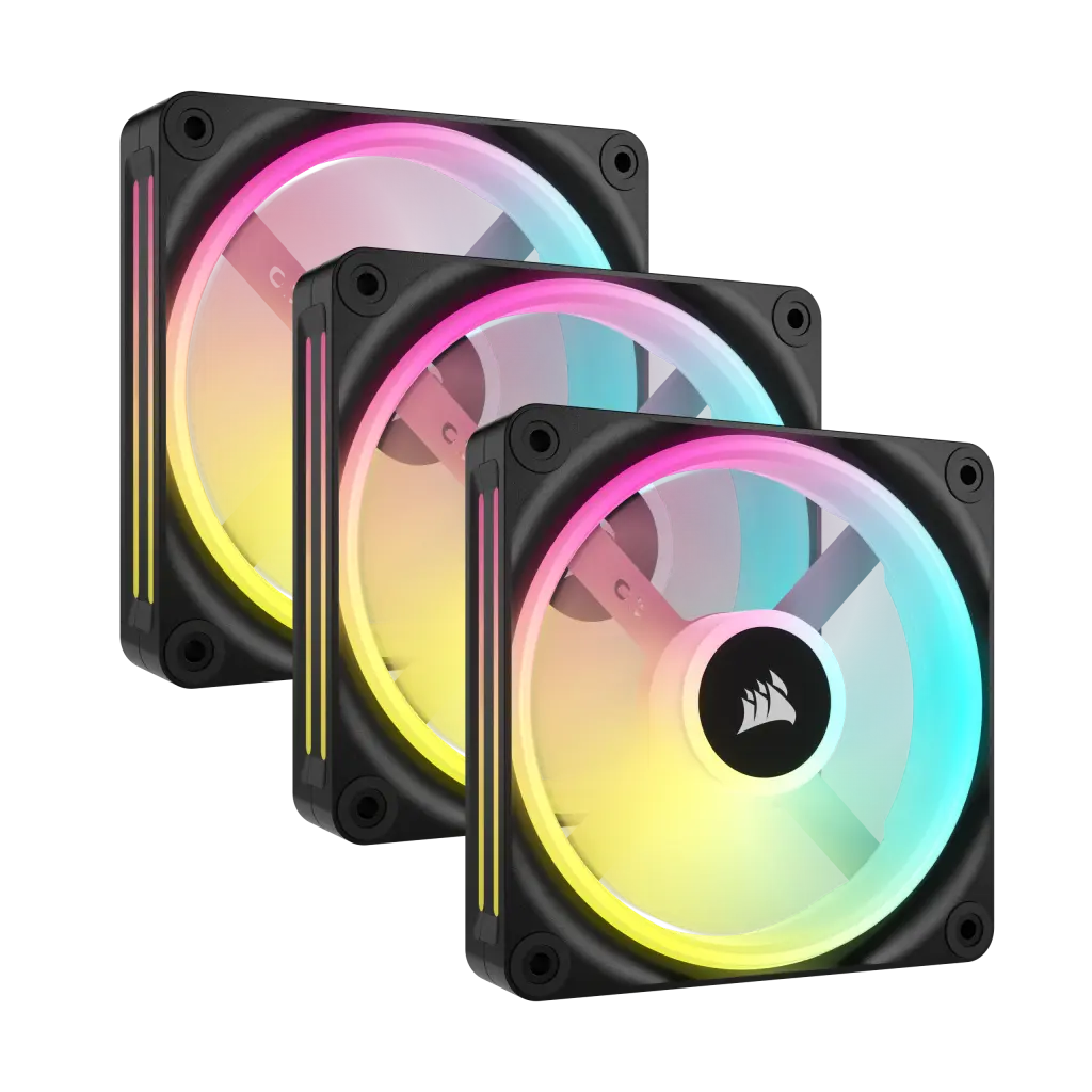 iCUE LINK QX120 RGB 120mm PWM PC Fans Starter Kit with iCUE LINK System Hub
