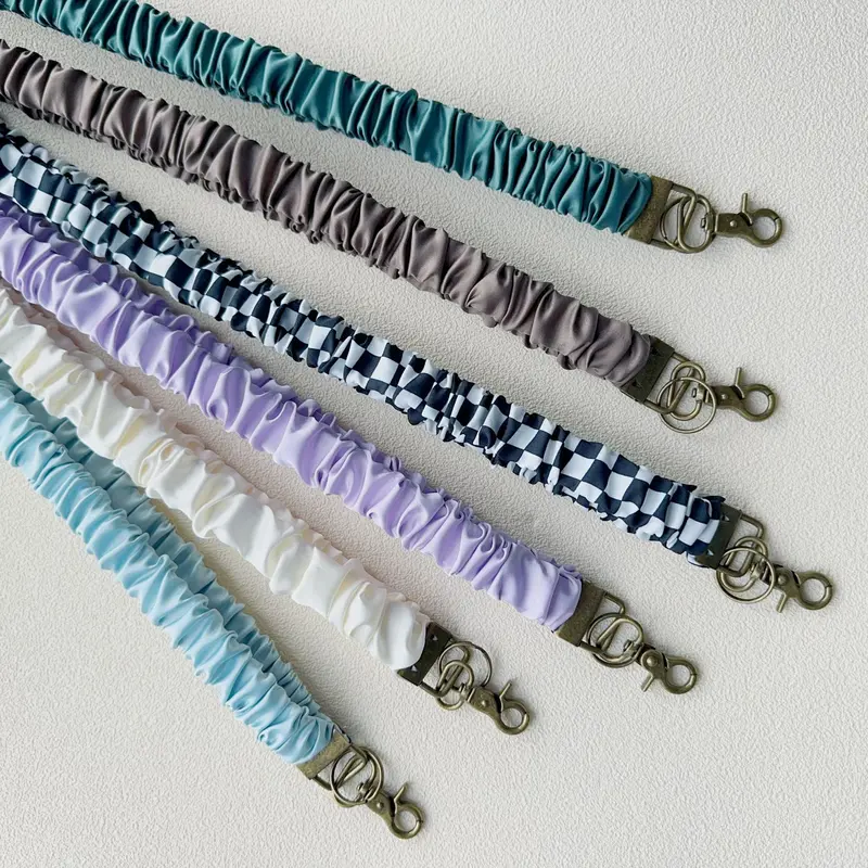 Stretchy PVC Lanyard 17.5-Inch - Soft & Hypoallergenic Fabric - Tangle-Free Design - Perfect for Keys, Badges, & Phones - Handmade Charm Good Luck Gift Bag Keychains Ball Cute Simple Elegant Design Student Welcome Backpack Tags