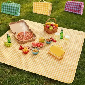 Outdoor Picnic Mat Waterproof Moisture-Proof Camping Ground Mat Thickened Picnic Blanket for Outdoor Activities and Grass Land NONE