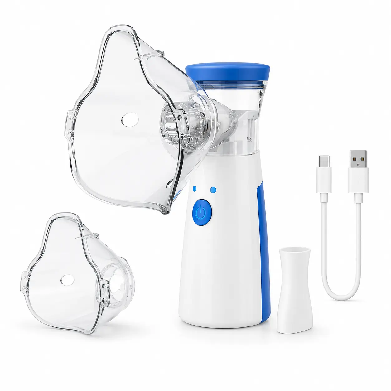 Portable Cool Mist Ultrasonic Humidifier - Fine Mist Mister, USB-C Rechargeable, Noiseless, USB Powered, Refillable Water-Filled, Family-Friendly, Accessory-Included, Mum Gift, Noiseless Humidifier, Usb Powered Humidifier,dorm essentials,home essentials