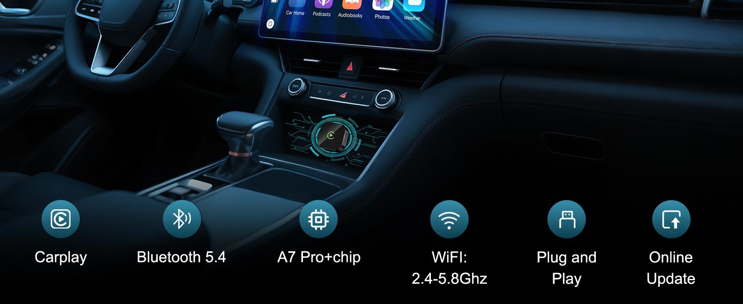 2025 Wireless carplay Adapter for iPhone/Android - Fast Connection,No Latency,Hands-Free Call wireless adapter Electronic Charger carplay dongle, suitable for factory wired CarPlay cars from 2016+,TIKTOKBLACKFRIDAY 2025 Wireless carplay Adapter for iPhone/Android - Fast Connection,No Latency,Hands-Free Call wireless adapter Electronic Charger carplay dongle, suitable for factory wired CarPlay cars from 2016+,TIKTOKBLACKFRIDAY