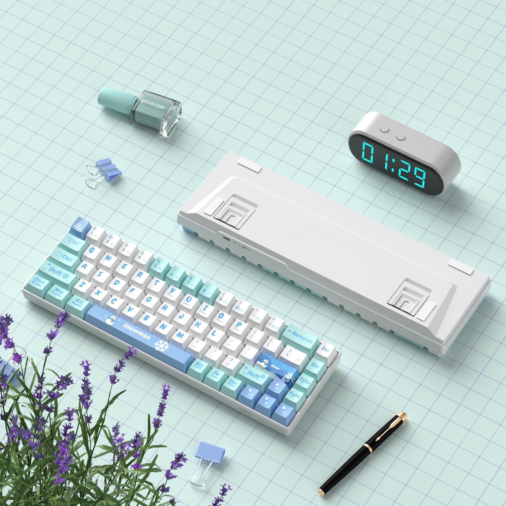 MageGee MK-BOX Gaming Keyboard Mechanical 60% Compact 68 Keys Mini Creamy Keycaps with LED Backlit Wired for Laptop PC