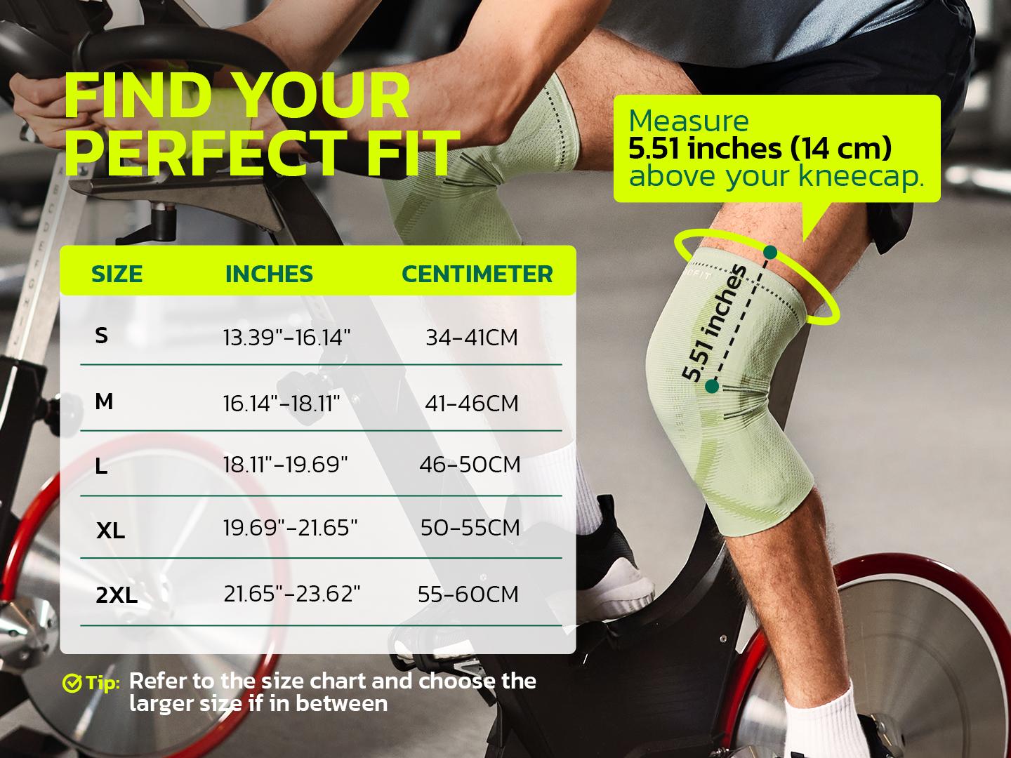 aoFIT Knee Sleeve,Medium Compression Knee Sleeves for Men and Women,Knee Compression Brace for Tired and Achy Knees,Comfortable, Lightweight Knee Sleeves Running and Sports