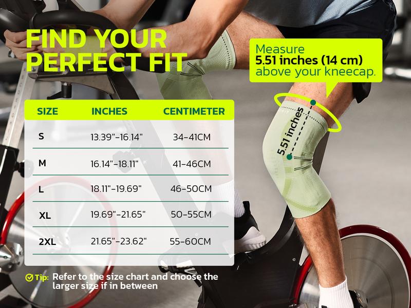 aoFIT Knee Sleeve,Medium Compression Knee Sleeves for Men and Women,Knee Compression Brace for Tired and Achy Knees,Comfortable, Lightweight Knee Sleeves Running and Sports