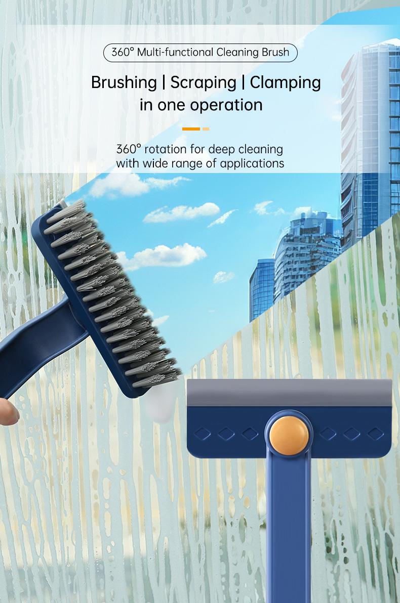 Multifunctional 4-In-1 Rotating Gap Brush, Bathroom Tile Cleaning Tool, No Dead Angle Scrubbing Brush, Floor Joint Cleaner